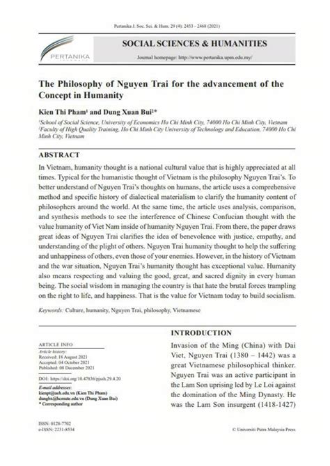 (PDF) The Philosophy of Nguyen Trai for the advancement of the Concept ...