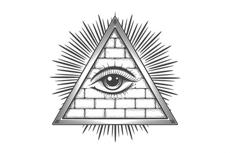 All Seeing Eye Pyramid Masonic Symbol