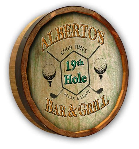 19th Hole Barrel Sign – itsThoughtful