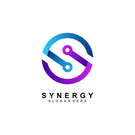 Premium Vector | Synergy logo design gradient colorful