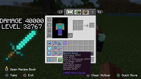 How to get 32k SWORD On Minecraft Console! Max Enchantment On PS4,XBOX ...