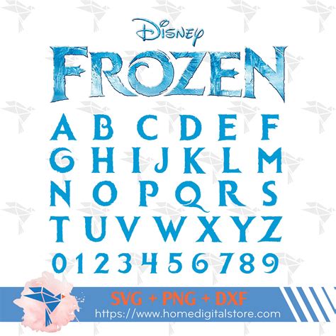 Frozen Font SVG, PNG, DXF