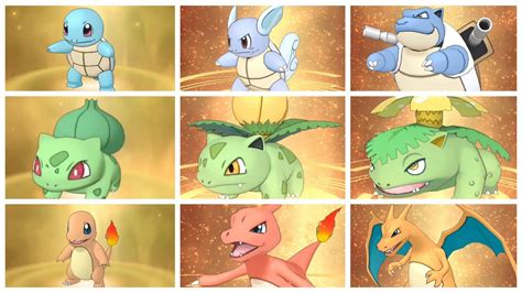 Charmander Squirtle Bulbasaur Evolution