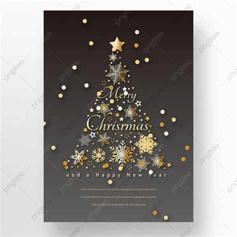 Black Texture Luxury Christmas Tree Poster Template Download on Pngtree