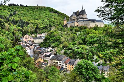 Vianden Castle and Row Houses in Vianden, Luxembourg - Encircle Photos