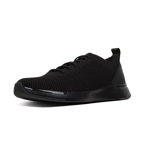 FitFlop Flexknit Men's All Black sneakers - ShopShoes