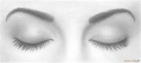 How to Draw Closed Eyes | RapidFireArt