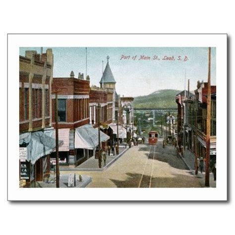 Main St., Lead, South Dakota Vintage Postcard | Zazzle | South dakota ...