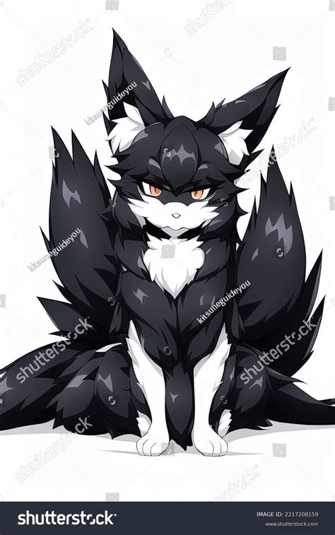 Nine Tailed Kitsune Fox Anime Stock Illustration 2217208159 | Shutterstock