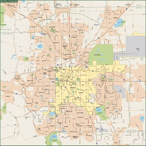 Denver Metro Map | Digital Vector | Creative Force