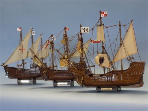 Buy Santa Maria, Nina & Pinta Model Ship Set - Tall Model Ship Set ...