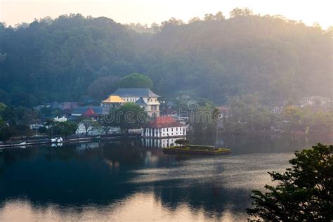 Kandy Lake and Temple View in Sri Lanka Stock Image - Image of kandy ...