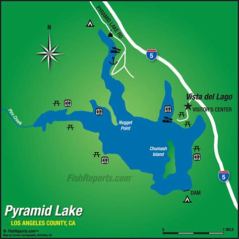 Pyramid Lake, CA - Fish Reports & Map