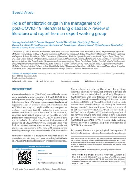 (PDF) Role of antifibrotic drugs in the management of post-COVID-19 ...