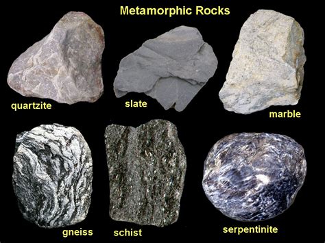 Types Of Metamorphic Rocks