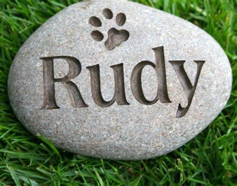 Personalized Pet Memorial Stone Pet Memorial Gift Natural River Rock ...