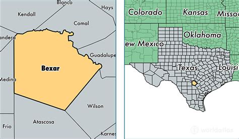 Bexar County, Texas / Map of Bexar County, TX / Where is Bexar County?