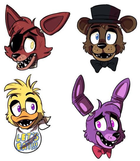 Foxy, Freddy, Chica and Bonnie. | Fnaf, Fnaf art, Five nights at freddy's