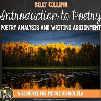 Introduction to Poetry by Billy Collins Poetry Analysis and Writing