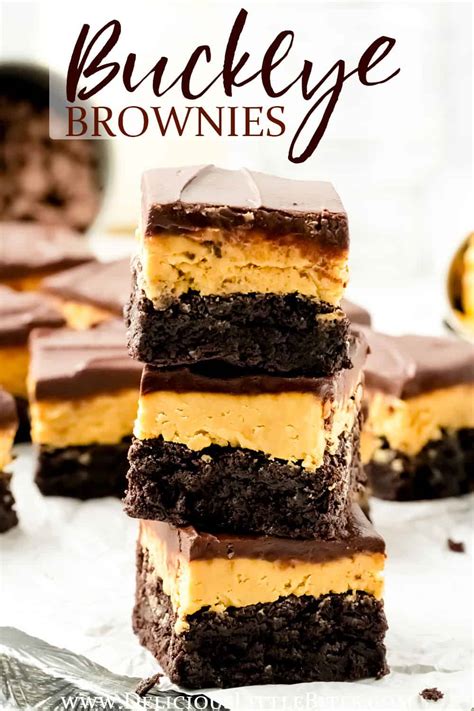 Buckeye Brownies - Delicious Little Bites