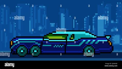 pixel art of future sci-fi car Stock Vector Image & Art - Alamy