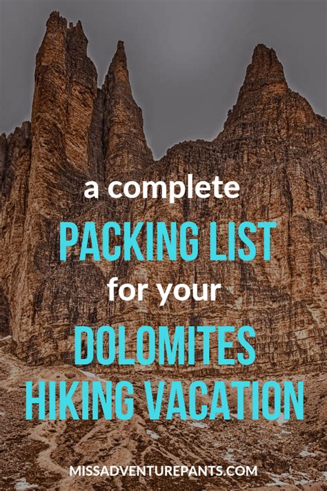 A Complete Packing List for Your Dolomites Hiking Vacation — Miss ...