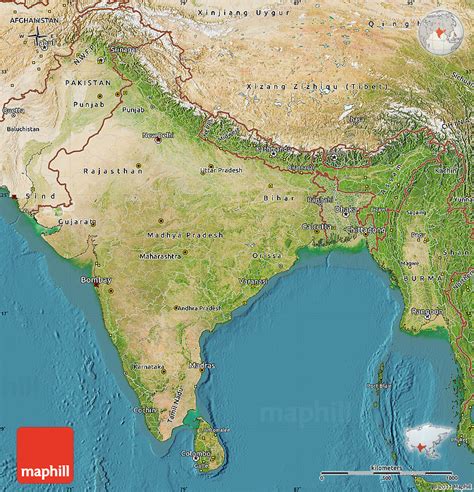 Satellite Map of India