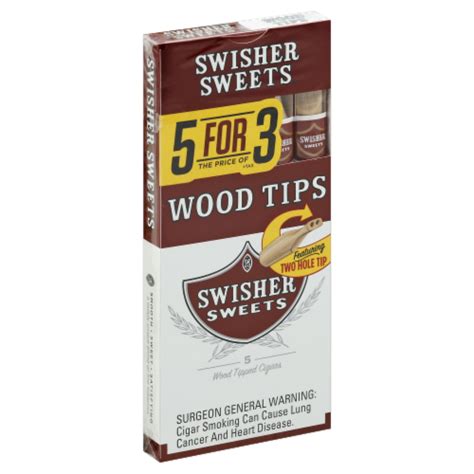 Swisher Sweets Wood Tips Cigars, 5 ct - Harris Teeter