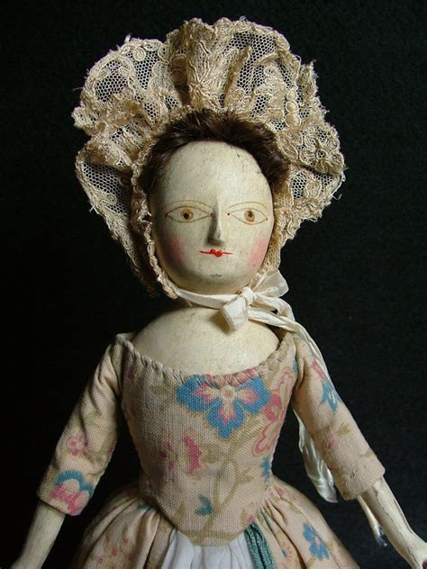 Reproduction English Wooden Queen Anne Doll ~ Antique 18thc.Wood Doll ...