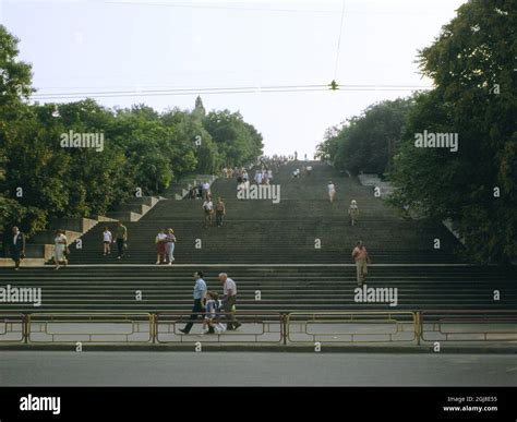 FILE ODESSA 1985. The grand stairway down to Odessa Harbour"Potemkin ...