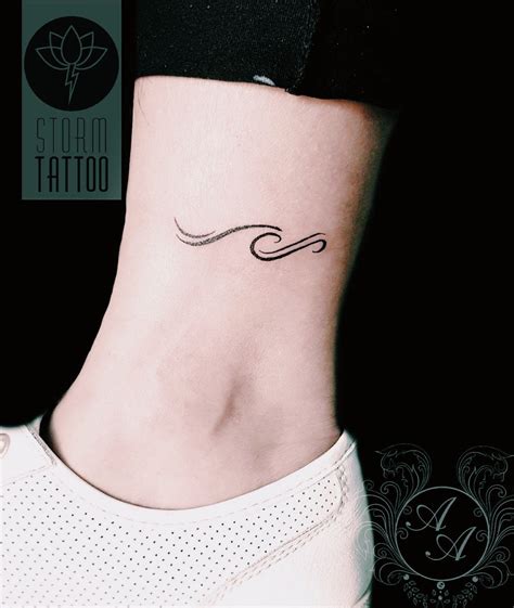 Wave tattoo by Ayla August of Storm Tattoo Studio | Small wave tattoo ...