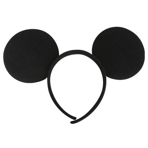 Mickey Mouse Ears Fabric Black Headband - Abracadabra Fancy Dress