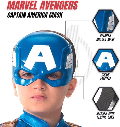 Buy Jazwares Captain America Helmet Mask for Kids from Official Marvel ...