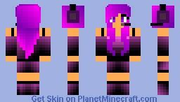 Purple Gamer Girl Minecraft Skin