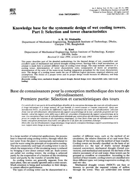 Cooling Tower Design Part I PDF | PDF | Heat Transfer | Heat