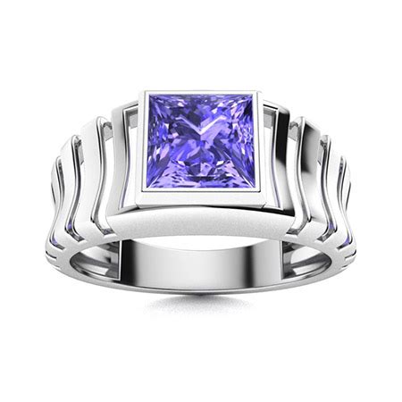 Tanzanite Men's Wedding Bands | Tanzanite Men's Rings | Diamondere ...