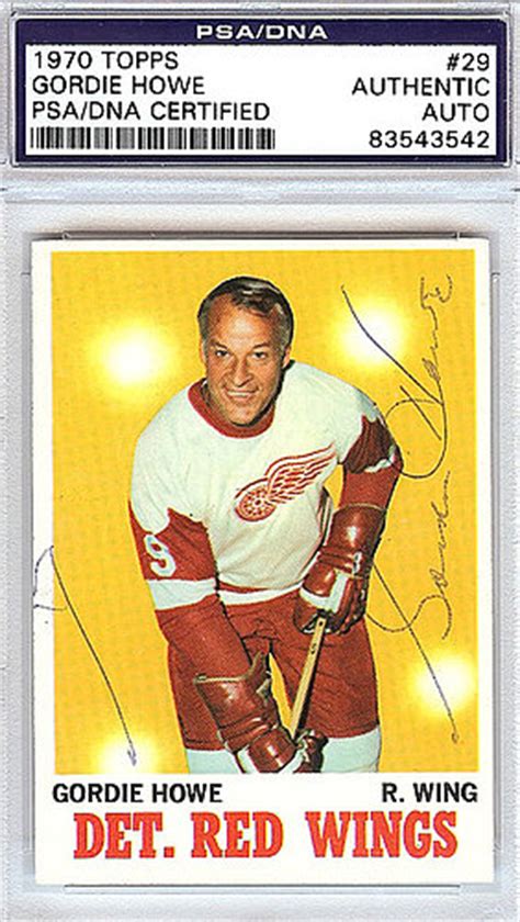 Gordie Howe Autographed 1970 Topps Card #29 - PSA/DNA Certified ...