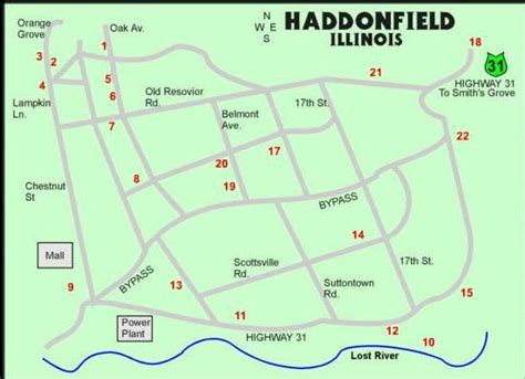 Map Of Haddonfield, Illinois by LucariotheNASCARnerd on DeviantArt