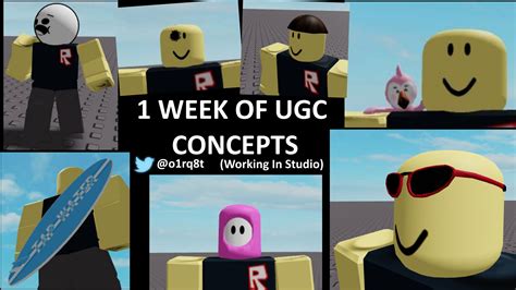 One Week's Worth Of My UGC Concepts, Shown Working In Roblox Studio ...