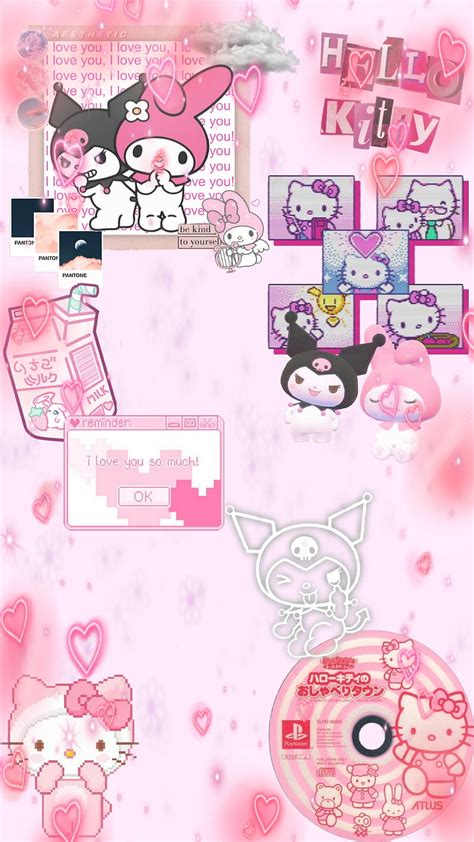 Hello Kitty Aesthetic Collage Wallpaper