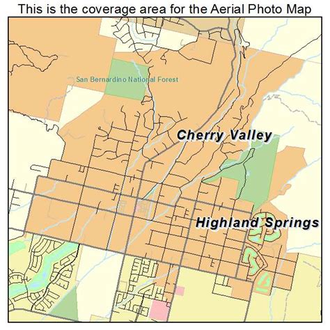 Aerial Photography Map of Cherry Valley, CA California