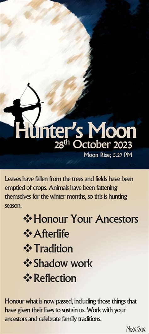 October’s Full Moon; The Hunter’s Moon. What's The Meaning of The ...