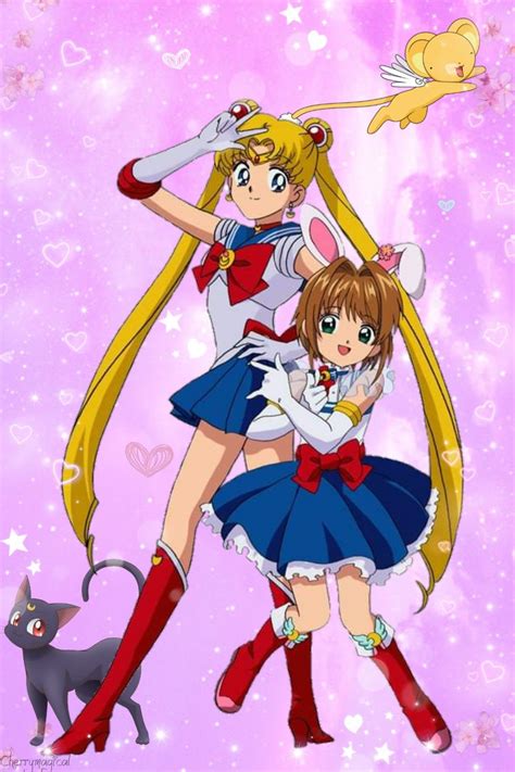 Sailor Moon x Sakura Card Captor | Sakura card, Sailor moon, Anime