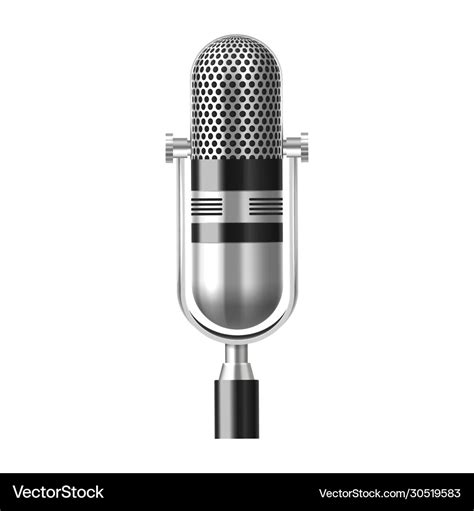 Radio microphone or isolated studio mic Royalty Free Vector