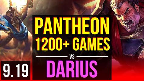 PANTHEON vs DARIUS (TOP) (DEFEAT) | 1.4M mastery points, 1200+ games ...