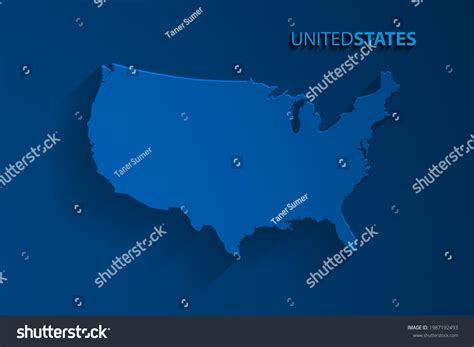 Blue United States Map Background Vector: เวกเตอร์สต็อก (ปลอดค่า ...