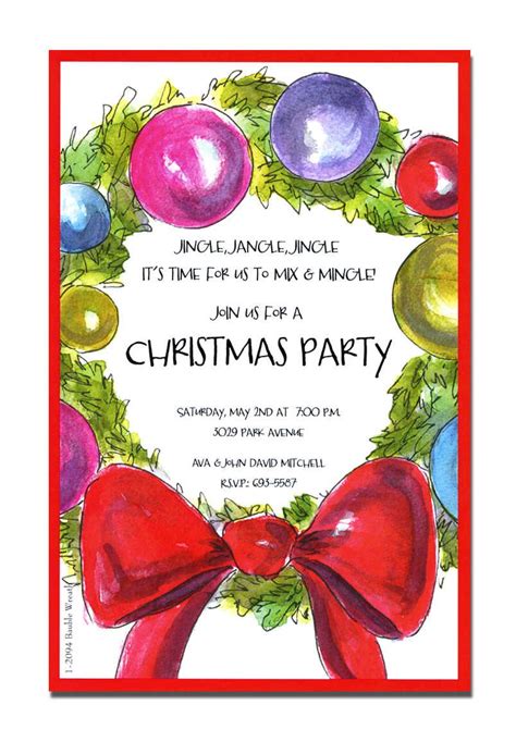 Christmas Party Invitation Wording For Work – Mickey Mouse Invitations ...