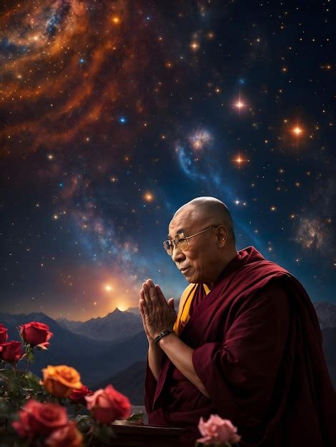 Premium AI Image | Dalai Lama biography Tibetan spiritual leader Dalai ...