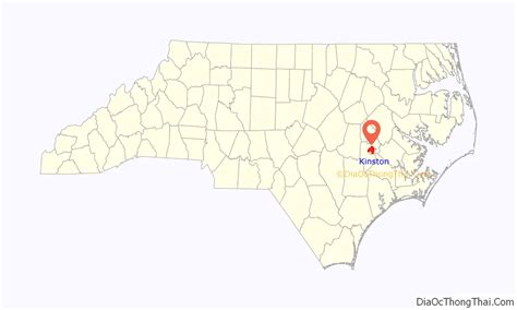 Map of Kinston city, North Carolina - Thong Thai Real