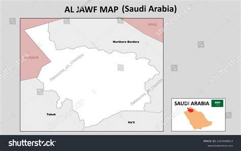 Al Jawf Map. Political map of Al Jawf. Al Jawf - Royalty Free Stock ...